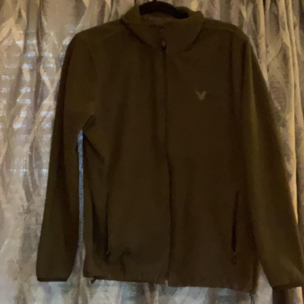 Men’s S/P Forest Green Fleece Jacket. American Eagle.